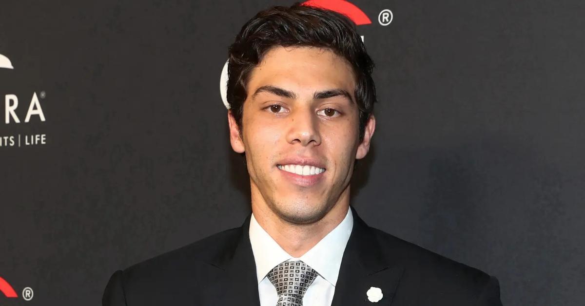 Christian Yelich at a red carpet event.