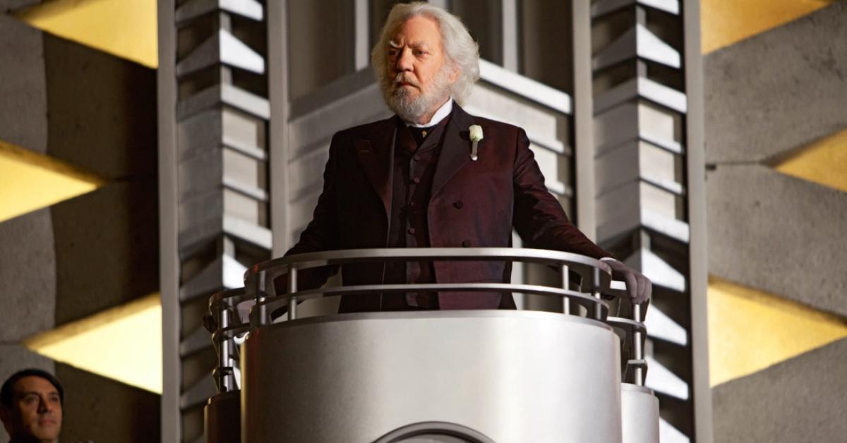 Donald Sutherland as President Coriolanus Snow in 'The Hunger Games' (2012)
