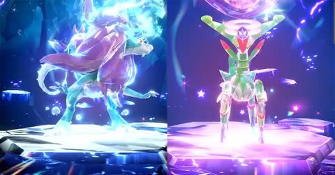 Walking Wake and Iron Leaves are now available in 'Scarlet' and 'Violet' Tera Raid battles