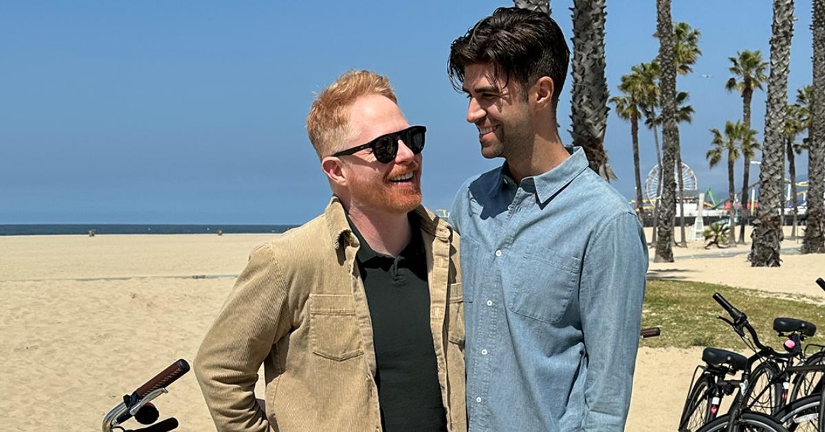 Jesse Tyler Ferguson and his husband Justin Mikita in Santa Monica.