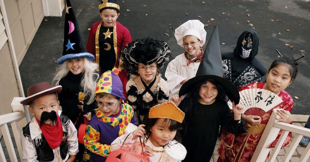 Children trick-or-treating