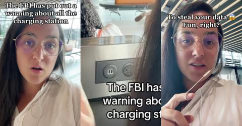 Travel Vlogger Airport Charging Stations Warning