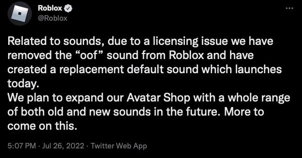 Roblox, Roblox roblox, Sound