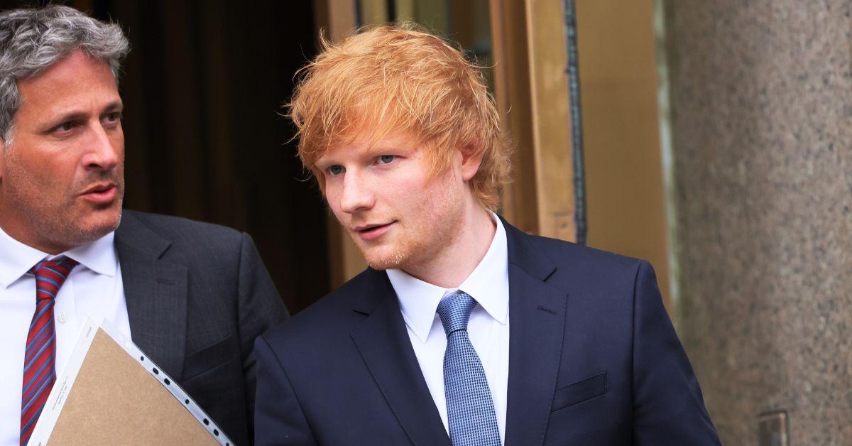 Ed Sheeran at the Manhattan courthouse on April 25, 2023.