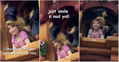 Crows Take Rapunzel’s Hair and Peck at It at Tokyo DisneySea