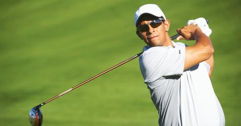 Male golfer on a golf course