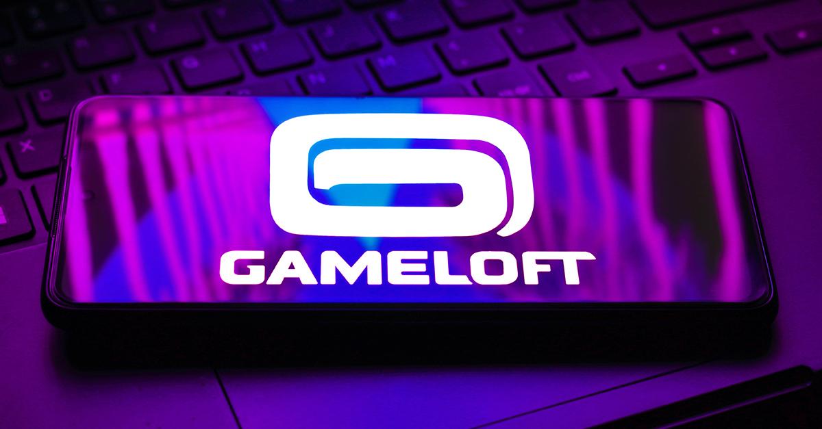 Gameloft logo on smartphone