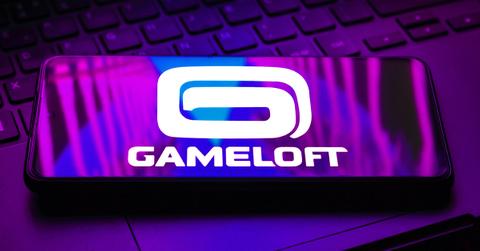 Gameloft logo on smartphone