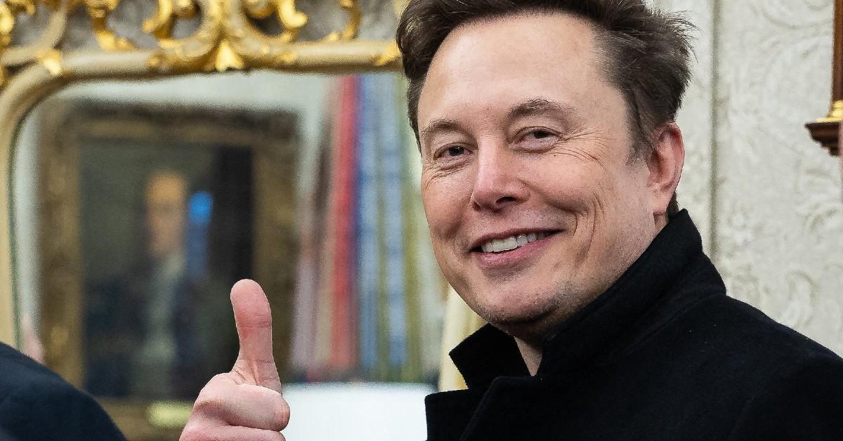 Elon Musk giving a thumbs up