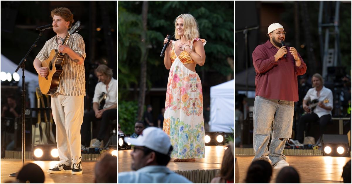 Brooks, Kyndal, and Jordan performing on American Idol.
