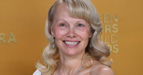 Pamela Anderson at the 2025 Golden Globe Awards