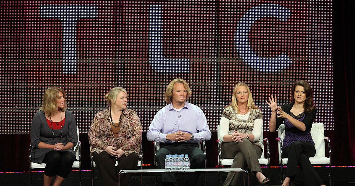 TV personalities Meri Brwon, Janelle Brown, Kody Brown, Christine Brown and Robyn Brown speak during the "Sister Wives" panel 