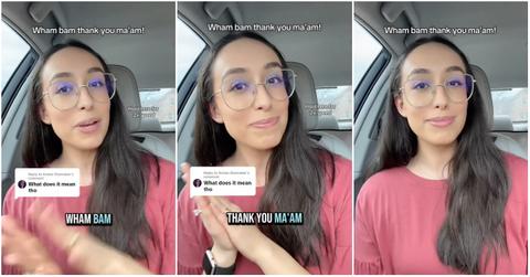 TikToker explains how she found out the NSFW meaning of "Wham, bam, thank you, ma'am."