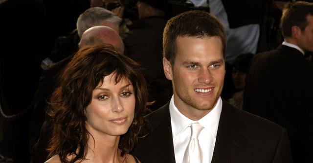 Bridget Moynahan and Tom Brady at the 2005 Vanity Fair Oscars party.