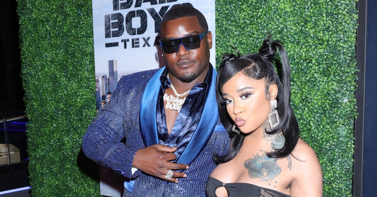 Jonathan Wright and Stunna Girl attend the Zeus Network "Bad Boys Texas" Premiere in April 2023