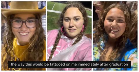 A dad gave his daughter shout-outs at football games