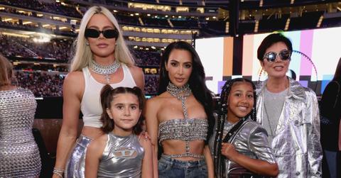 Khloé Kardashian, Penelope Disick, Kim Kardashian, North West and Kris Jenner attend the Renaissance World Tour.