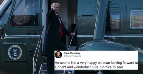 trump thunberg roast cover