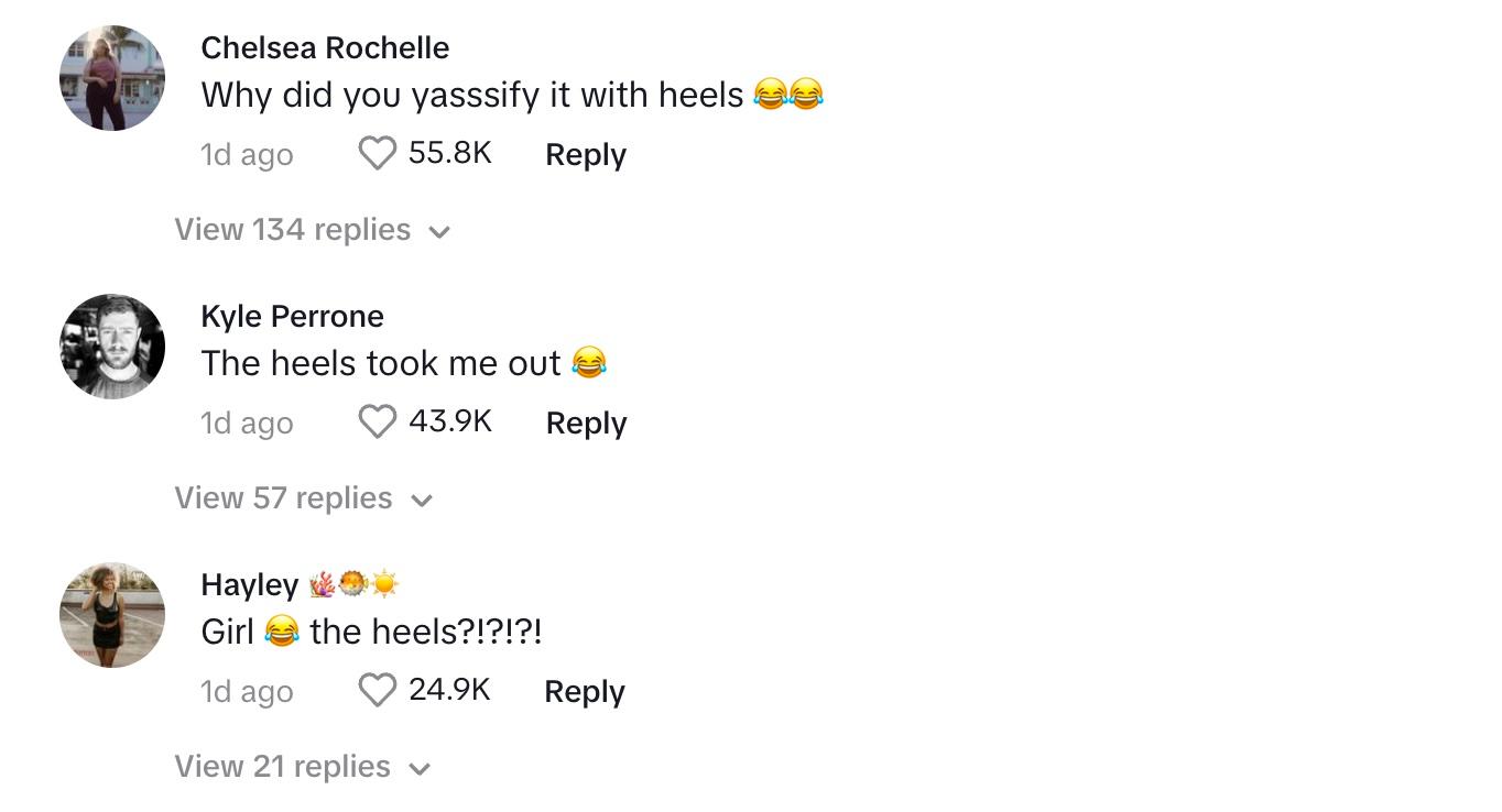 Heels costume comments