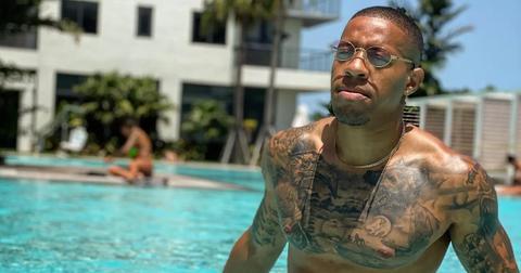 Kyle Fuller standing in a swimming pool