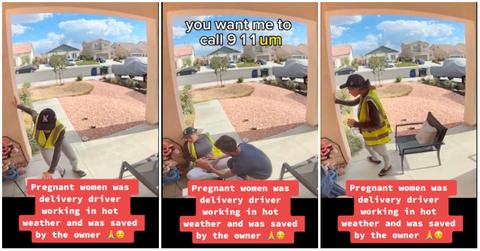 package delivery driver faints in heat