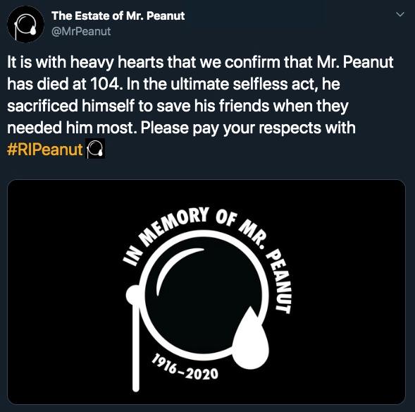 rip mr peanut