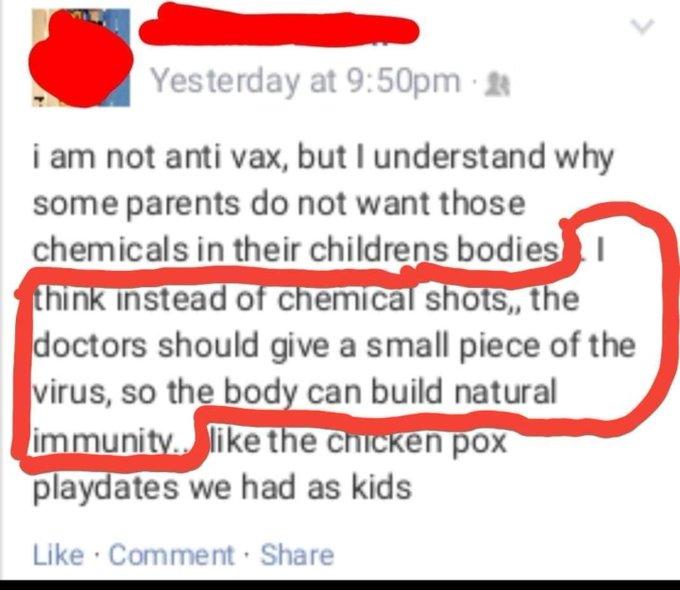 cluless anti vaxxer