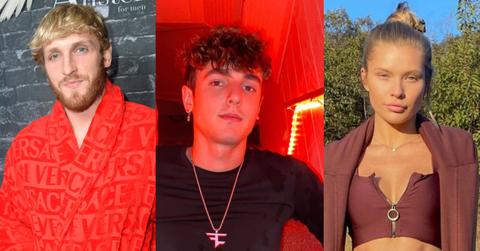 Logan Paul (L), Bryce Hall, Josie Canseco (R)