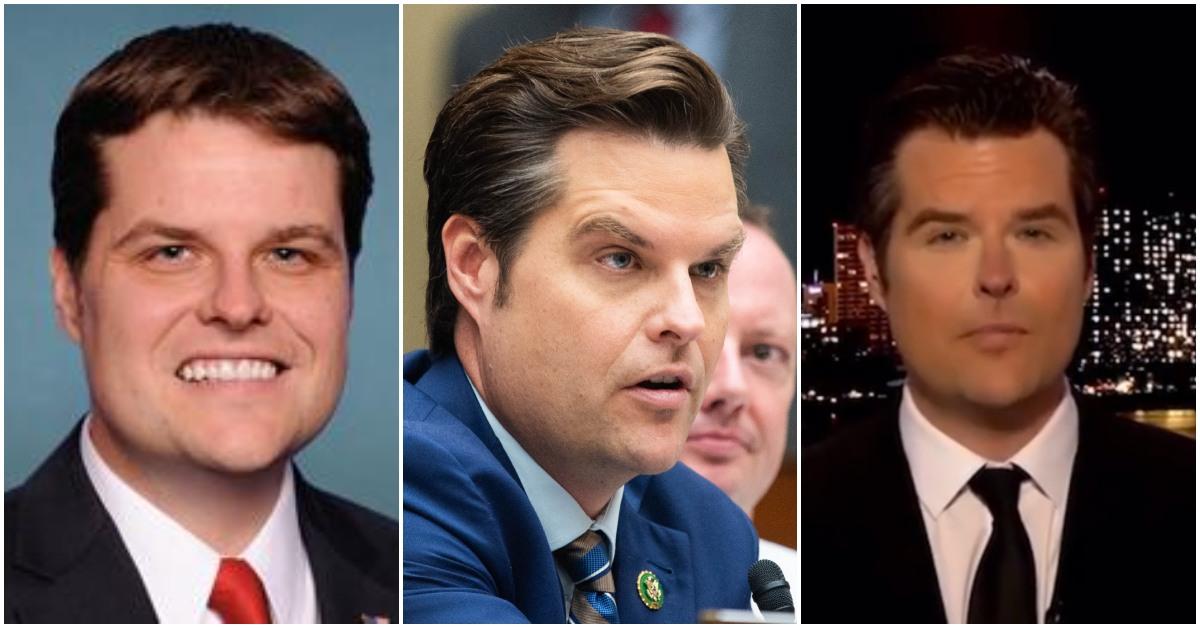 Matt Gaetz then vs. now.