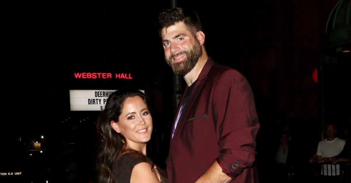 Jenelle Evans and David Eason pose together outside of Webster Hall in New York City