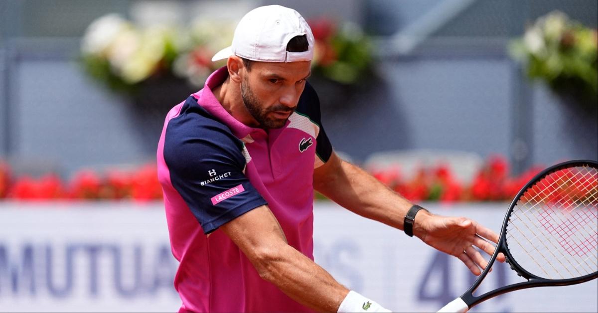 Grigor Dimitrov on Day 9 at the 2025 Mutua Madrid Open.