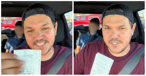 TikTok user @delta_whiskey89 said he spent $53 on Taco Bell for his family of four.