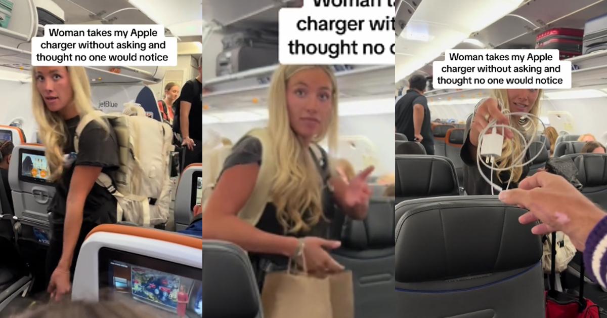 Woman Tries Stealing Airplane Passenger’s Apple Charger