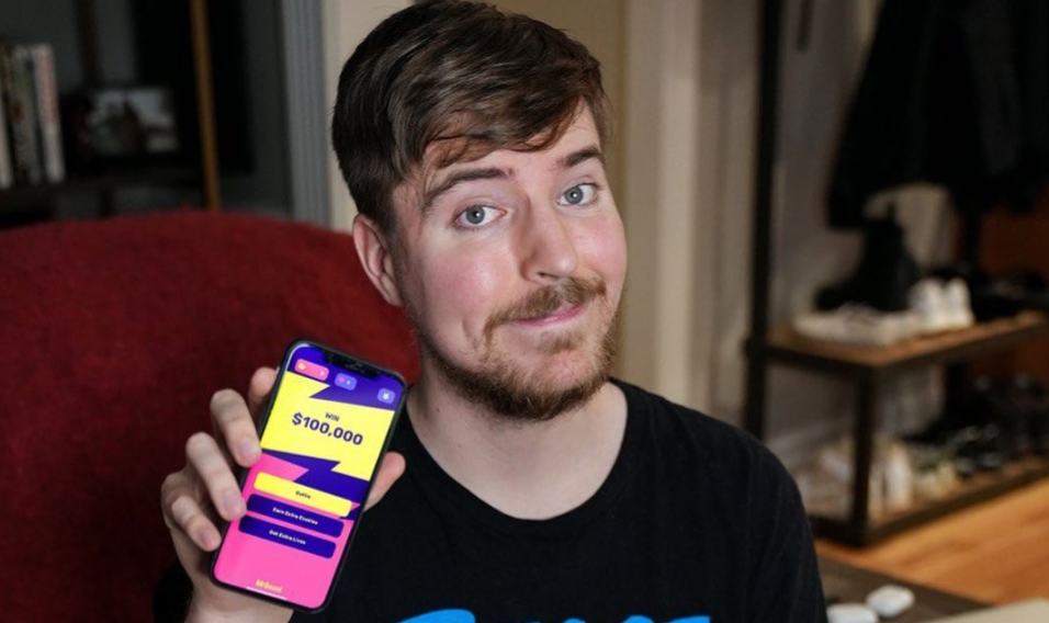 MrBeast pointing png image