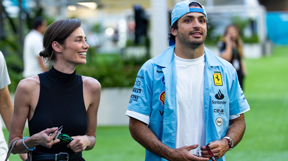 Carlos Sainz and girlfriend Rebecca Donaldson