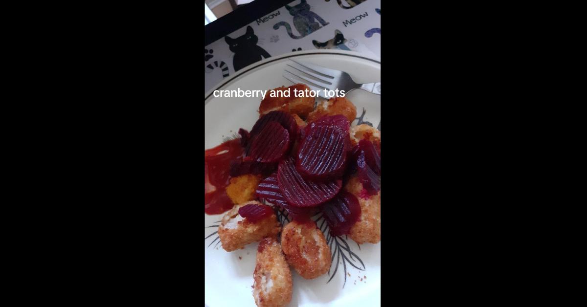 tater tots cranberry sauce