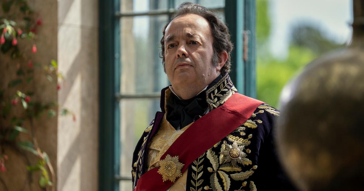 Brimsley in 'Queen Charlotte' played by Hugh Sachs.