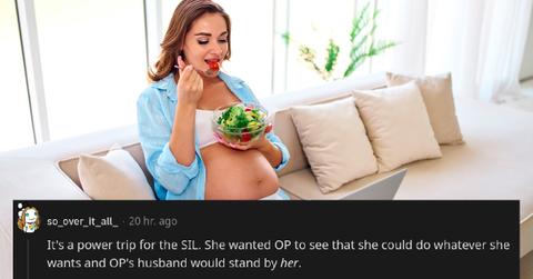 Pregnant Woman Eating