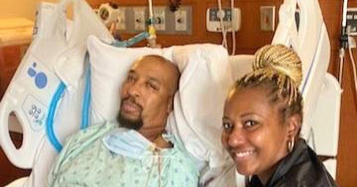 (l-r): Nephew Tommy and his wife, Jacqueline Miles, at a hospital. 