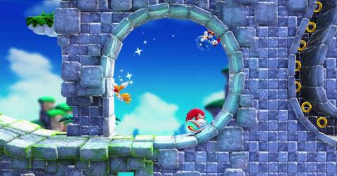 Sonic, Tails, and Knuckles zooming through 'Sonic Superstars'