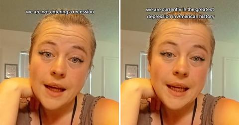 A woman suggests U.S. is in a depression