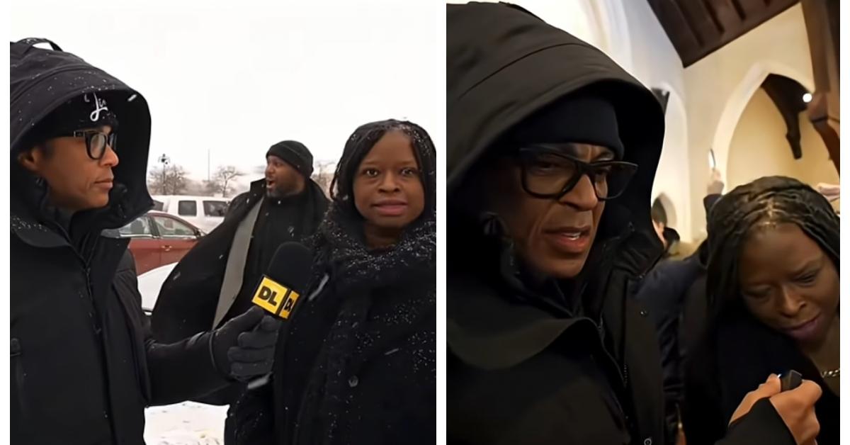 Don Lemon speaks with Nekima Levy Armstrong outside a church in St. Paul, Minn.