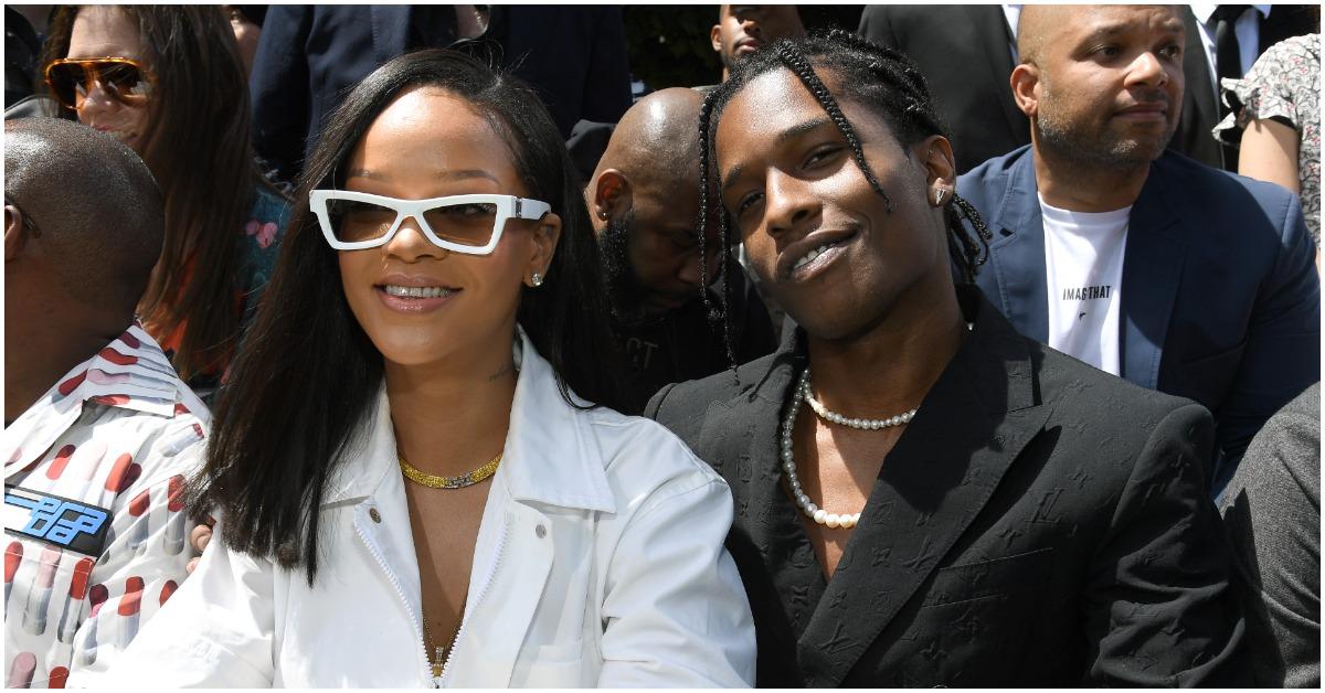 (gd) : Rihanna et A$AP Rocky au premier rang de la Fashion Week de Paris. 