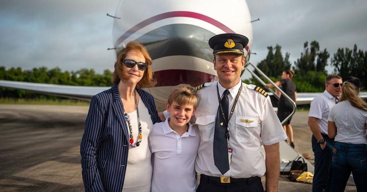 Hamish Harding, Linda Harding, and their son