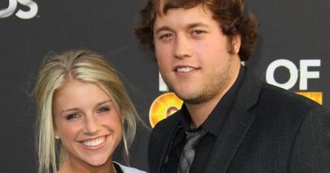 A young Matthew and Kelly Stafford