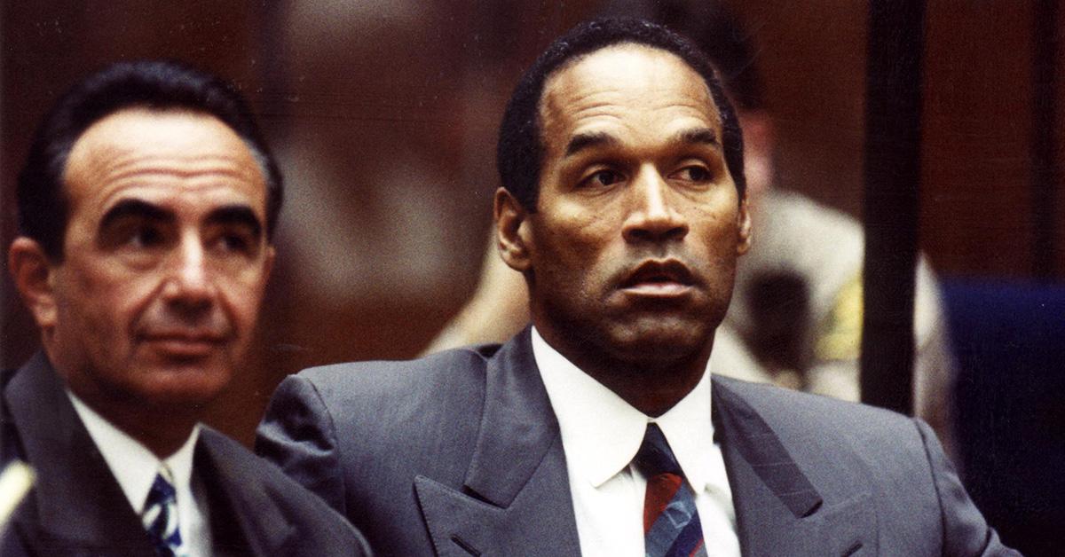 OJ Simpson at his murder trial in 1995. 