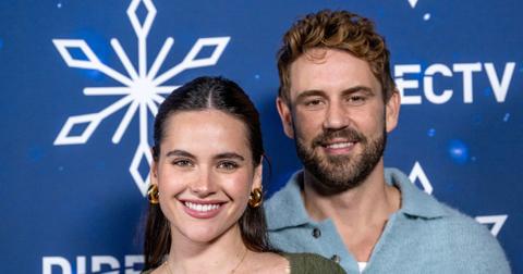 Nick Viall and Natalie Joy attend the DIRECTV Celebrates Christmas At Kathy's event