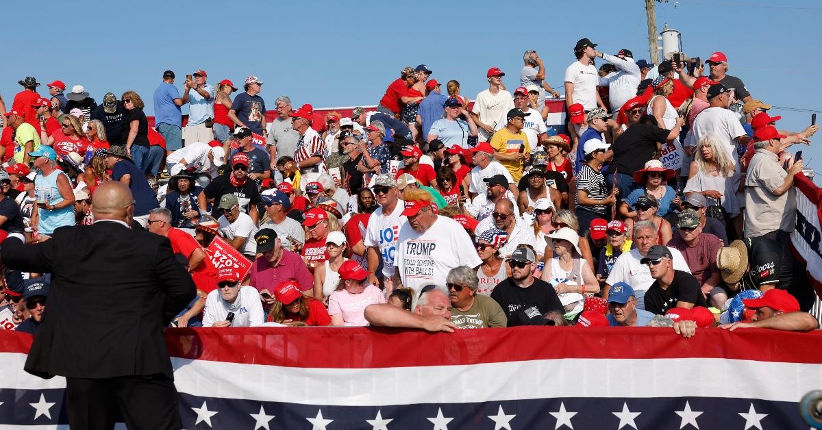 The crowd at the Donald Trump rally in Butler, Pennsylvania