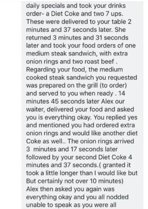 restaurant response choosing beggar