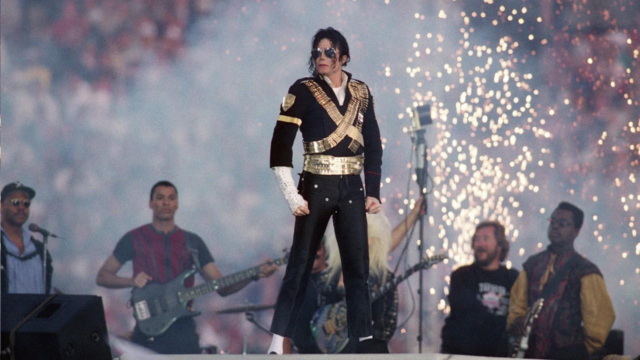 Michael Jackson performing during halftime at Super Bowl XXVII on Jan. 31, 1993 